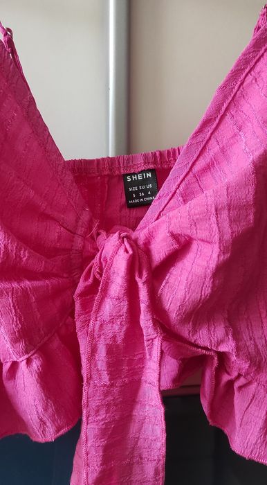 Розов дамски сет - бюстие и панталон - S размер