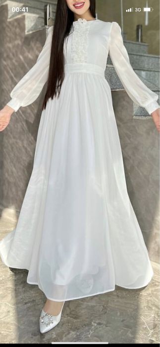 Белые платье размер 46