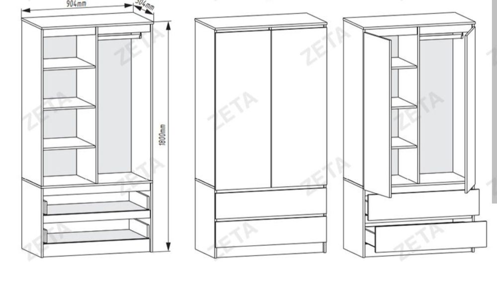 Шкаф серии Мори, новый
