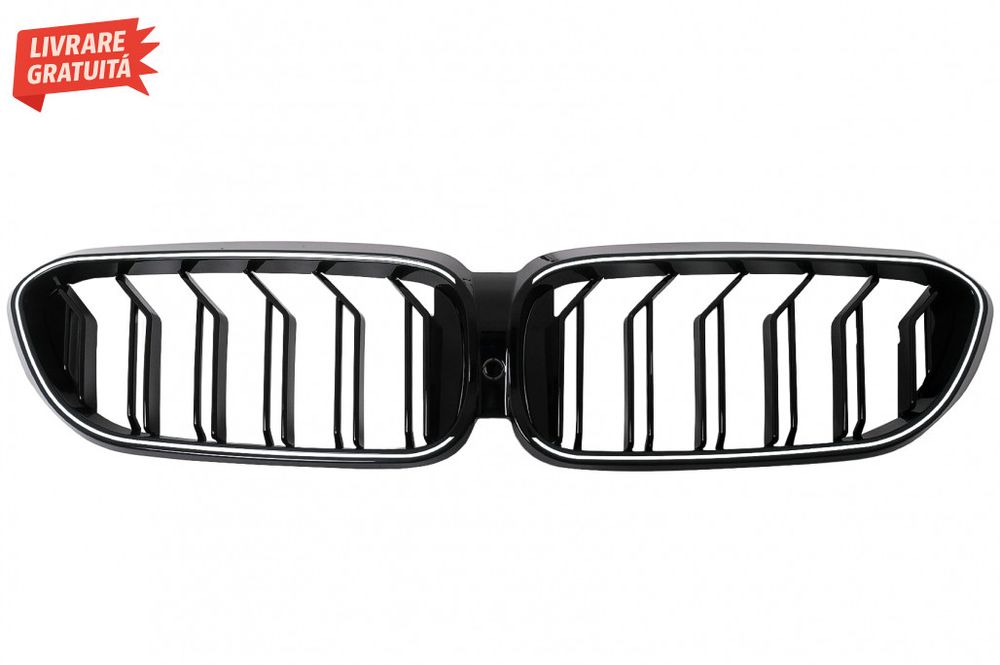 Grile Centrale cu LED BMW Seria 5 G30 G31 (2017-2019) Negru Lucios