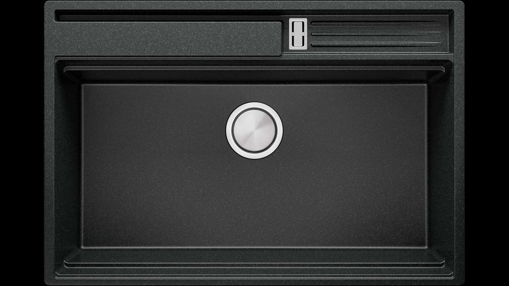 Графит кухненска мивка от гранит Осло 80 Премиум 780 x 530 мм