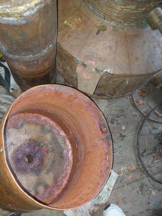 Vand Cazan de tuica cu amestecator lateral din tabla de arama de 100 a