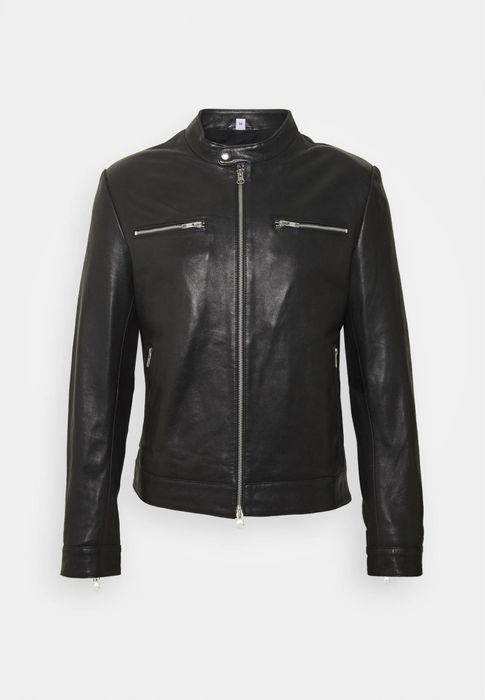 Естествена кожа яке Serge Pariente Biker Black.