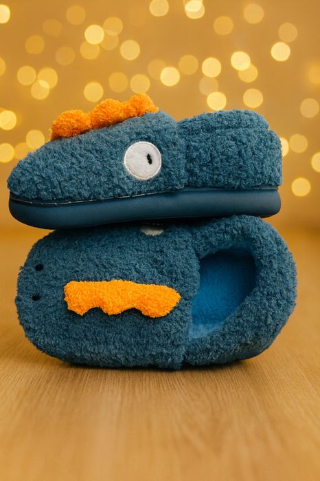 Papuci de copii caldurosi de casa dinozaur