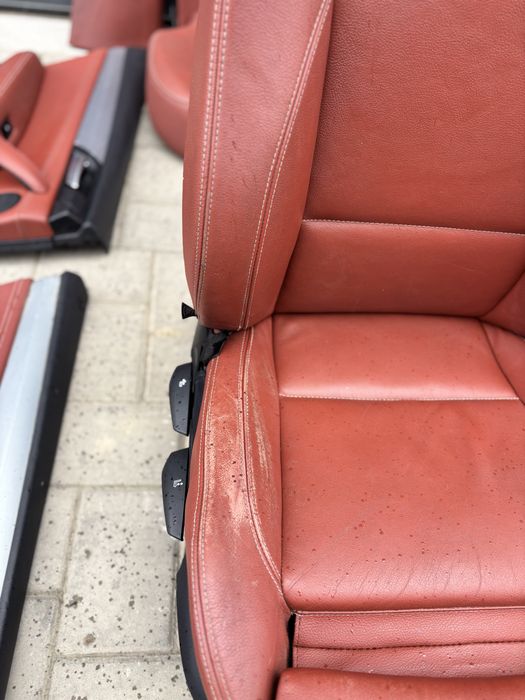 Scaune interior recaro piele rosu rosie full incalzire fata si spate Bmw X3 X4 F25 F26   #14