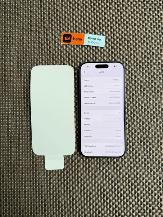 НОВ!  ГАРАНЦИЯ! iPhone 17 Pro Лизинг от 39€/мес USA Deep Blue  256Gb