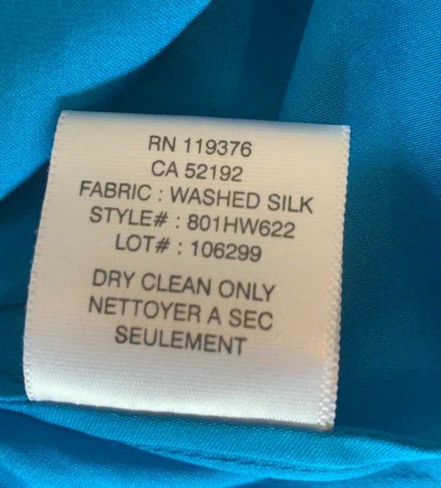 Helmut Lang Superba Rochie Chic Tunică Albastru Mătase Marime: 2XS