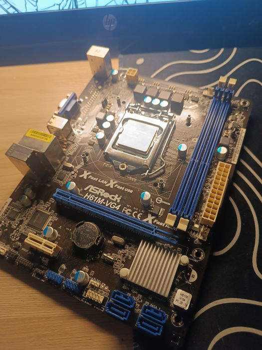 Материнская плата ASRock h61m+процессор
