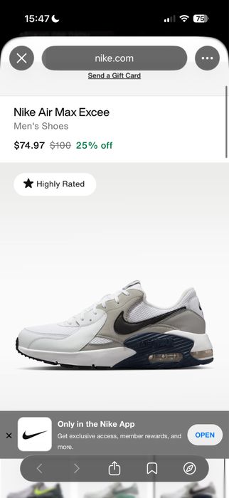 Кроссовки Nike Air Max Excee, новые США.