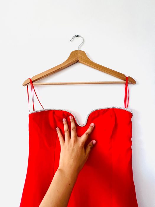 Официална червена рокля MANGO