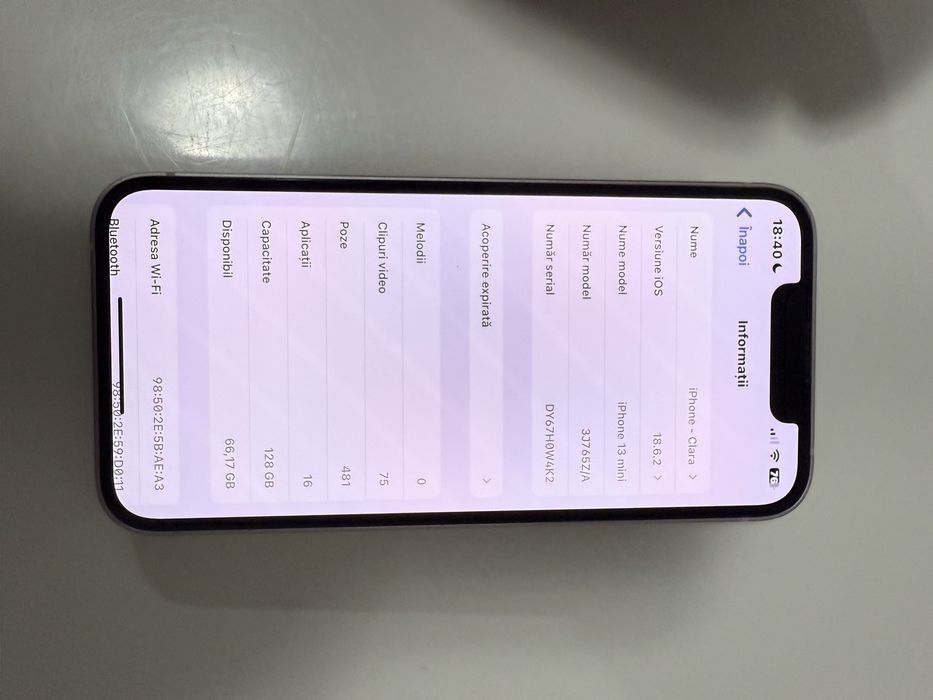 Iphone 13 mini baterie 100%