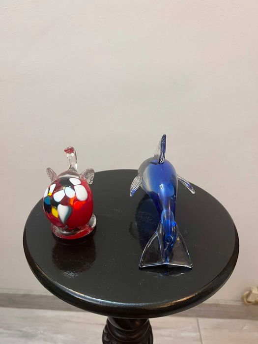 Set doua piese vechi cristal MURANO bibelouri bibelou figurine superbe ieftine