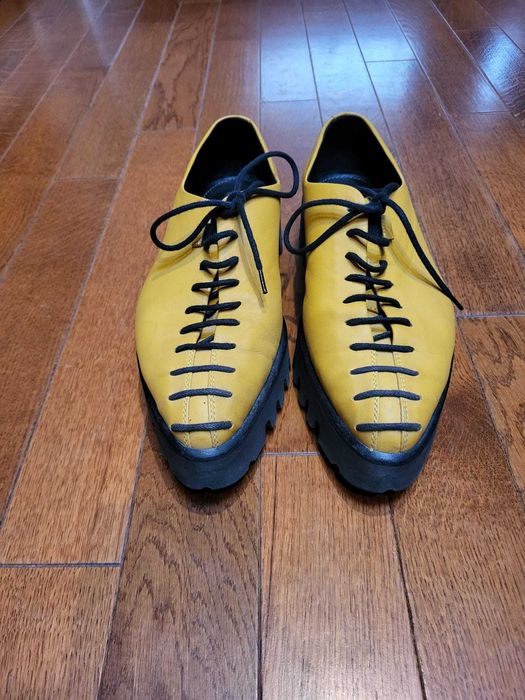 Pantofi ca noi,galbeni si turcoaz
