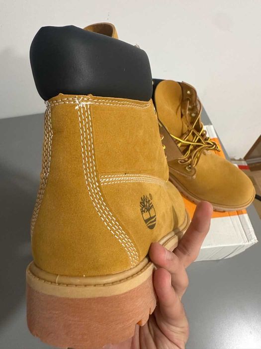 Ghete Timberland Premium 6 inch Wheat marimea 43 impermeabile