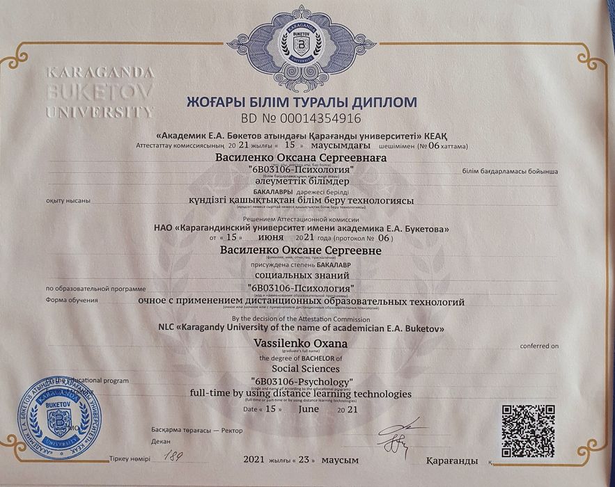 Психолог, квалифицированный психолог