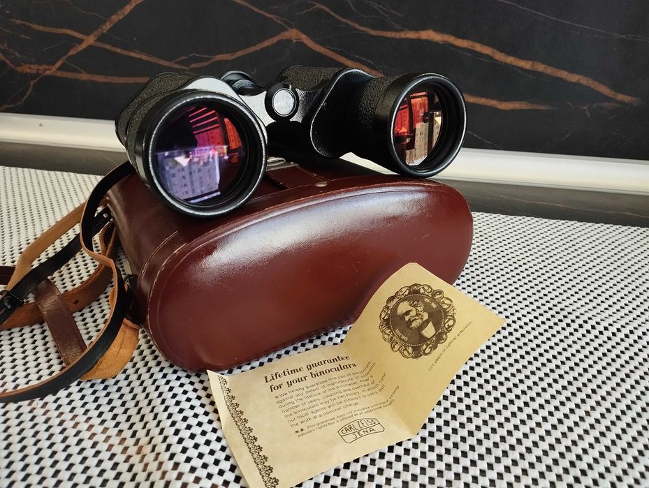 ТОП Бинокъл Carl Zeiss Jena-JENOPTEM-MULTI-COATED -10 х 50W-ГДР--като НОВ