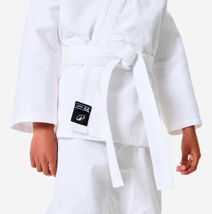 Kimono judo alb pentru copii - 140cm - purtat