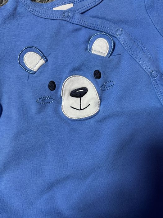 Комплект от нови памучни пижами - ромпъри за бебе, размер 9-12 месеца