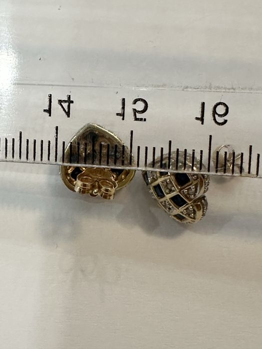 Vand cercei safir albastru si diamante