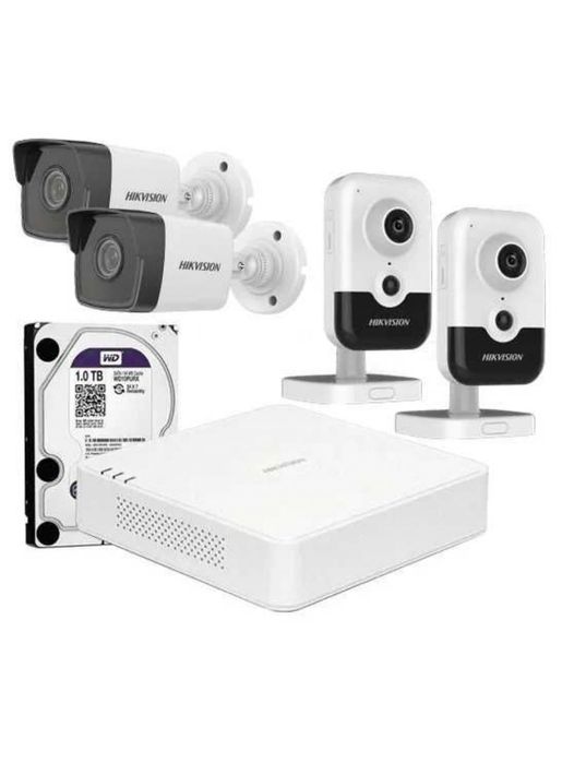 Hikvision IP 2 MP звук 4 штук