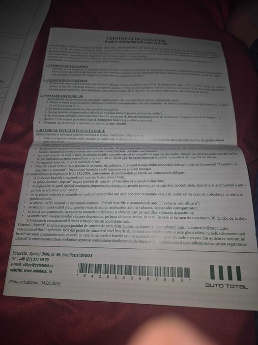 Baterie auto ( Citroen C4)