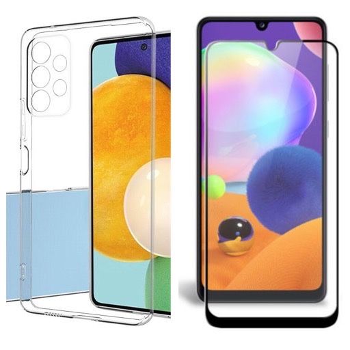 Husa Silicon Cam + Folie Sticla 9D/9H Samsung A13/A33/A15/A24/A25/A26