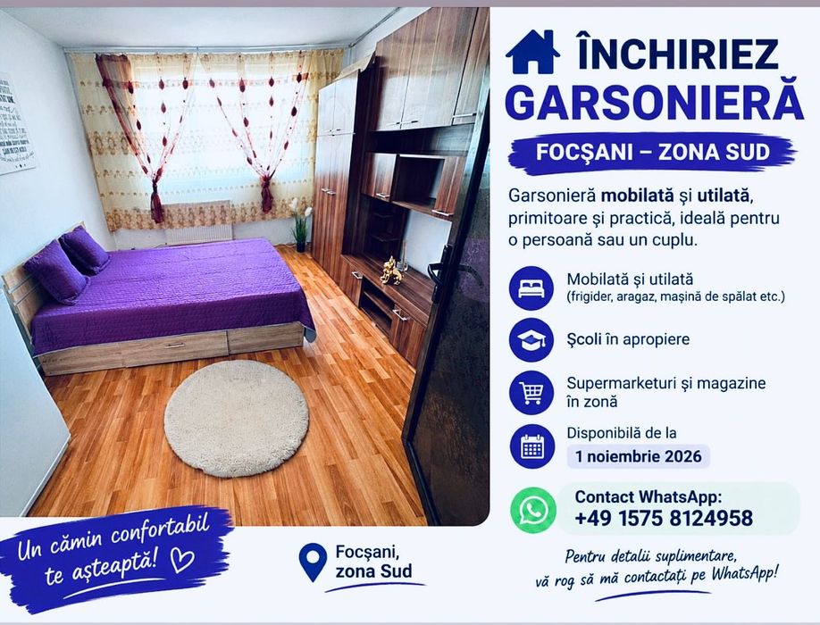 Garsonieră de închiriat