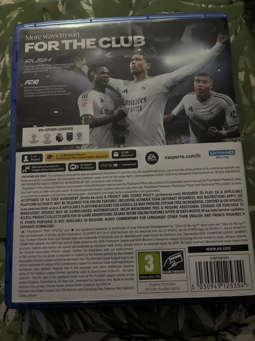 Fc 25 за Ps5 в отлично състояние!