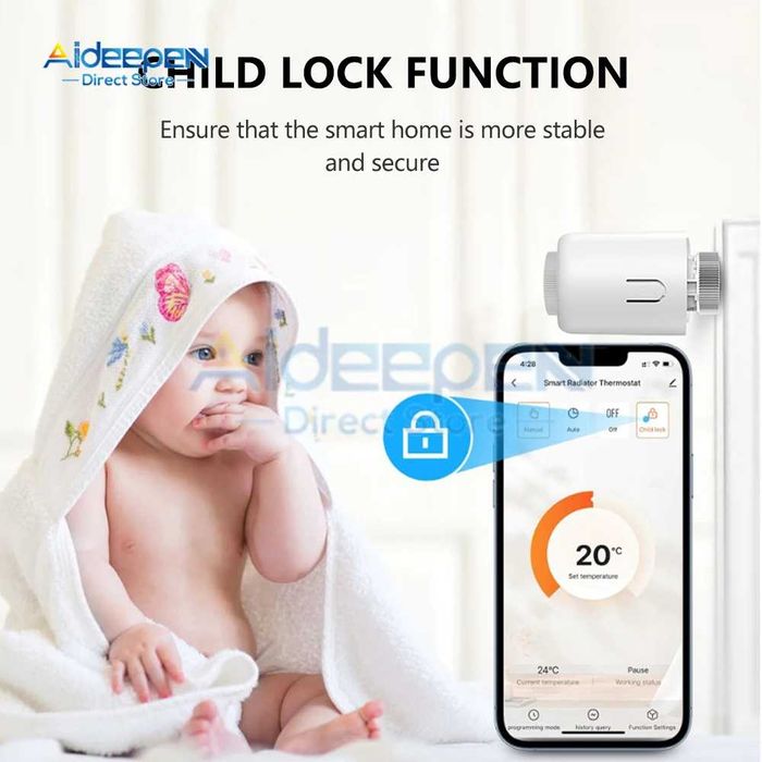 Tuya Smart ZigBee термостатический радиаторный клапан