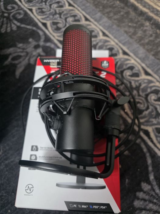 Microfon HyperX QuadCast II, doar testat.
