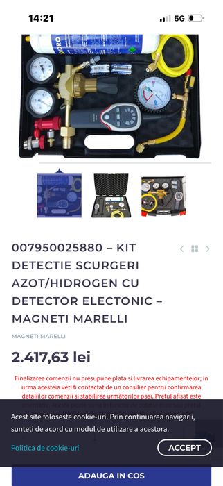 Detector scurgeri azot ,hidrogen, freon