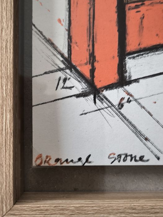 Orange store front-литография с колаж Christo-Христо Явашев