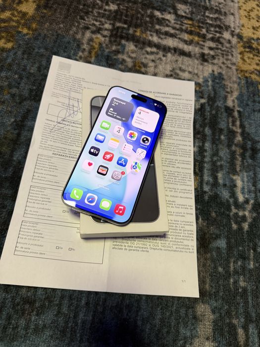 Vand/schimb Iphone 16 Pro Max 256 white Gb 99% garantie Orange ca NOU!