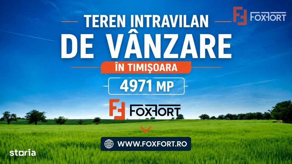 Teren intravilan 4971 mp, pretabil constructii, de vanzare in zona Lip