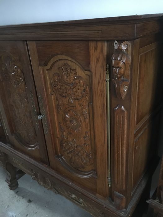 Vand comoda mare lemn -masiv stejar