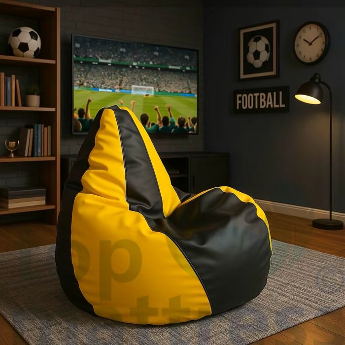 Кресло мешок желточерный