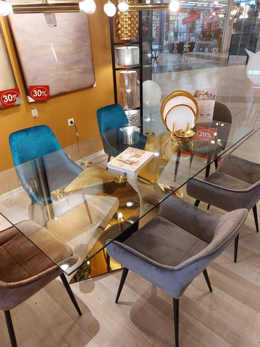 Луксозна трапезна маса Gloria Gold 200×100 cм