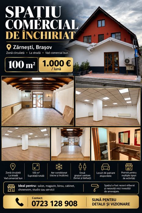 Spațiu comercial 100 m² în Zărnești, Brașov