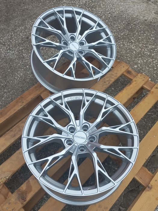 19"Roma 5x112 Silver Polish 8.5j et30 Bmw G Audi Mercedes Vw Seat Škoda Чисто Нови