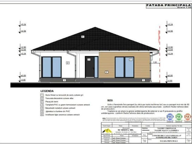 Teren 980 mp cu proiect de casă început–Chișirid, la 15 min de Oradea