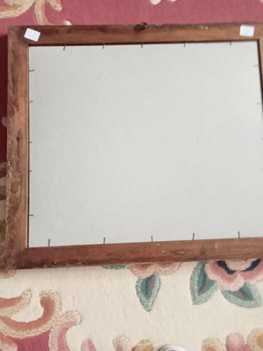 Pictura pe panza lipita pe carton