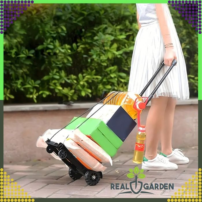 Сгъваема транспортна количка+ 2  бънджи въжета с кука