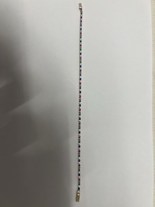 Bratara tennis aur 14k multicolora