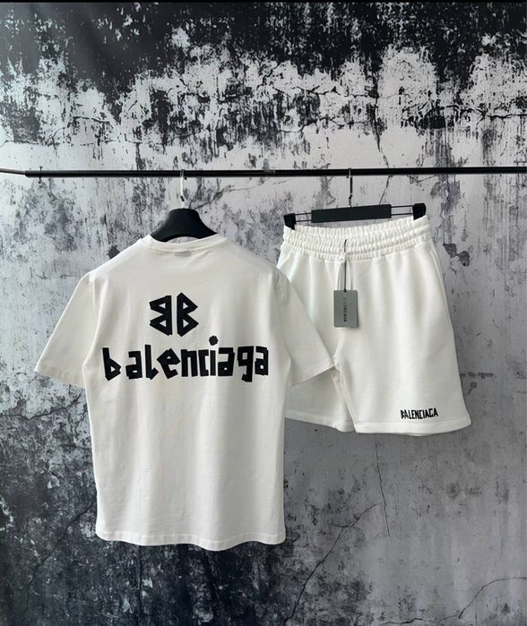 Set Compleu Balenciaga tricou pantaloni scurti premium