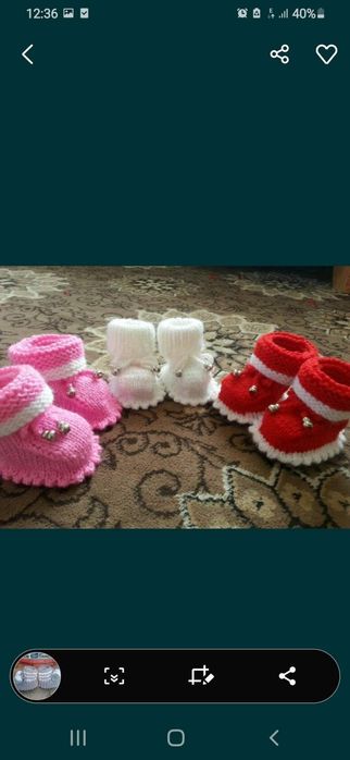 Вязанные вещи для новорождённых