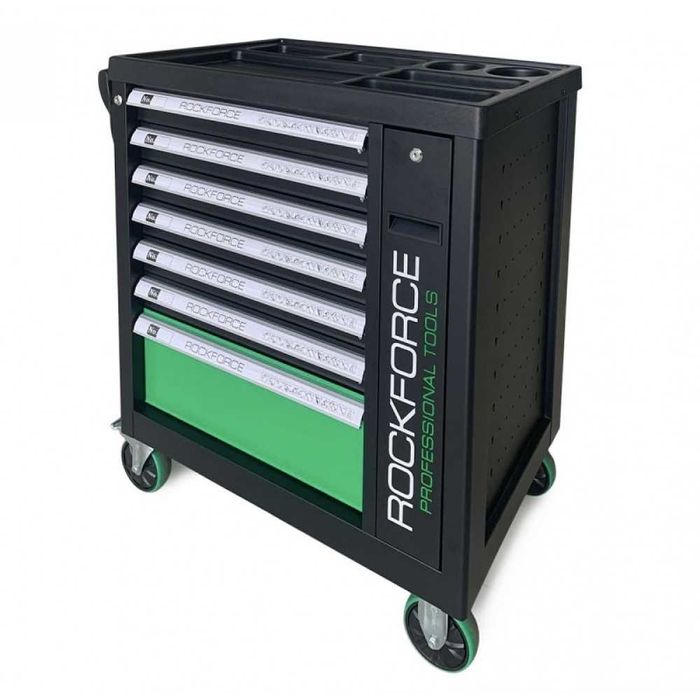 Шкаф с инструменти със 7 чекмеджета – 5 пълни RockForce