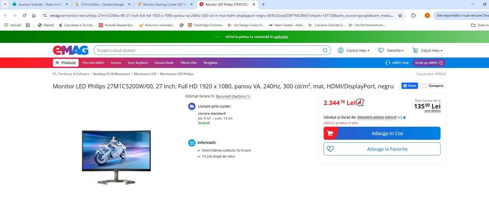 Vand pc gaming urgent