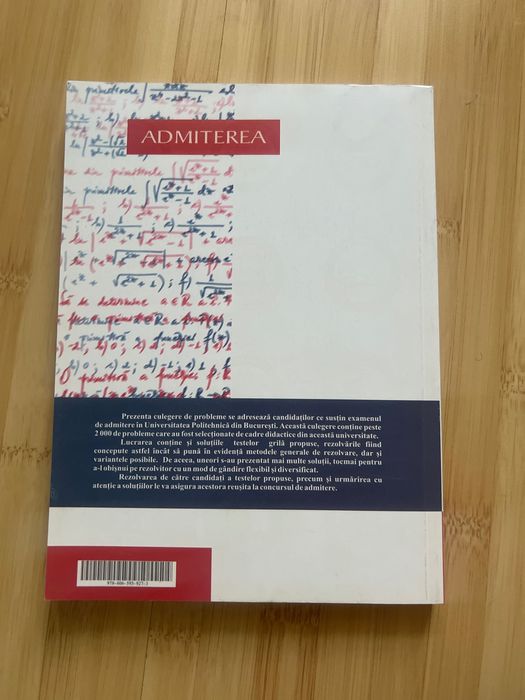 Culegere Admitere UPB MATEMATICA
