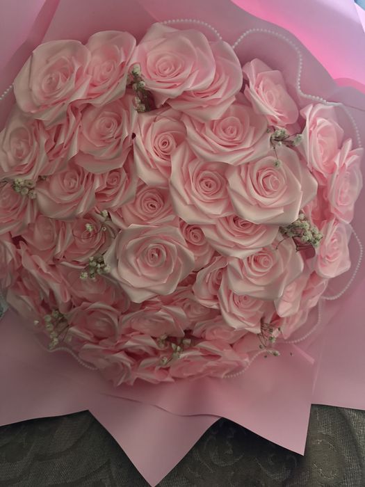 Букет из атласных лент