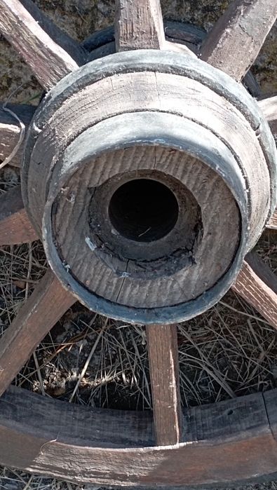 Каруца за декорация в градина